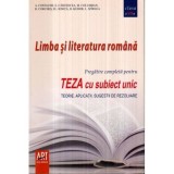 A. Costache, E. Carstocea, M. Columban, H. Corches, Fl. Ionita - Limba si literatura romana - Pregatire completa pentru teza cu