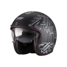 Casca open face motociclete MT Le Mans 2 S SV Dystopic B12 mat (ochelari soare integrati) &ndash; omologare noua ECE 22.06 L (59/60cm)