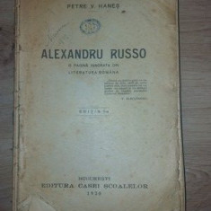 Alexandru Russo O pagina ignorata din literatura romana- Petre V. Hanes