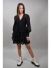 ROCHIE BANCHET SCURTA CU VOLANE GOSSAMARA Negru S-M