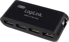 HUB extern LOGILINK, porturi USB: USB 2.0 x 4, conectare prin USB 2.0, alimentare retea 220 V, negru, &amp;quot;UA0085&amp;quot; (timbru verde 0.8 lei) foto