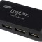 HUB extern LOGILINK, porturi USB: USB 2.0 x 4, conectare prin USB 2.0, alimentare retea 220 V, negru, &quot;UA0085&quot; (timbru verde 0.8 lei)