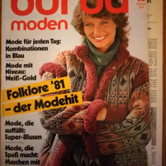 Burda revista moda vintage cu tipare anii 80