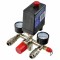 Kit presostat pentru compresor cu doua manometre 12bar, GEKO G80306