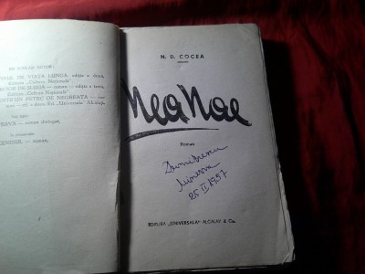 6. N.D.Cocea - Nea Nae - Prima Ed. 1935 Ed. Universala Alcalay , 282 pag. foto