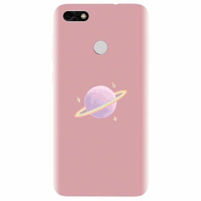 Husa silicon pentru Huawei P9 Lite mini, Saturn On Pink foto
