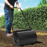 vidaXL Tăvălug de gazon, negru, 63 cm, 50 L