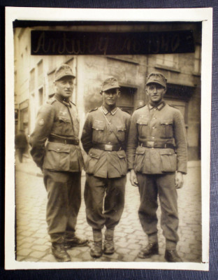 P086 FOTOGRAFIE RAZBOI MILITARI GERMANI WWII ALPENKORPS Gebirgsj&amp;auml;ger 9/7cm foto