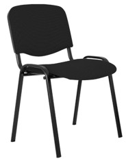 Scaun birou vizitator OMC, fix, textil negru foto