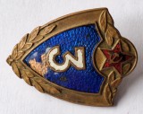 Fortele armate cat 3a- insigna Rusia sovietica anii 1970, alama cu email la cald