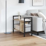 VidaXL Raft pentru cărți Stejar Sonoma 75 x 30 x 58,5 cm Lemn compozit 883977