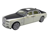 Macheta Rolls Royce Phantom limuzina replica deschide usi capota si portbagaj 17cm alb