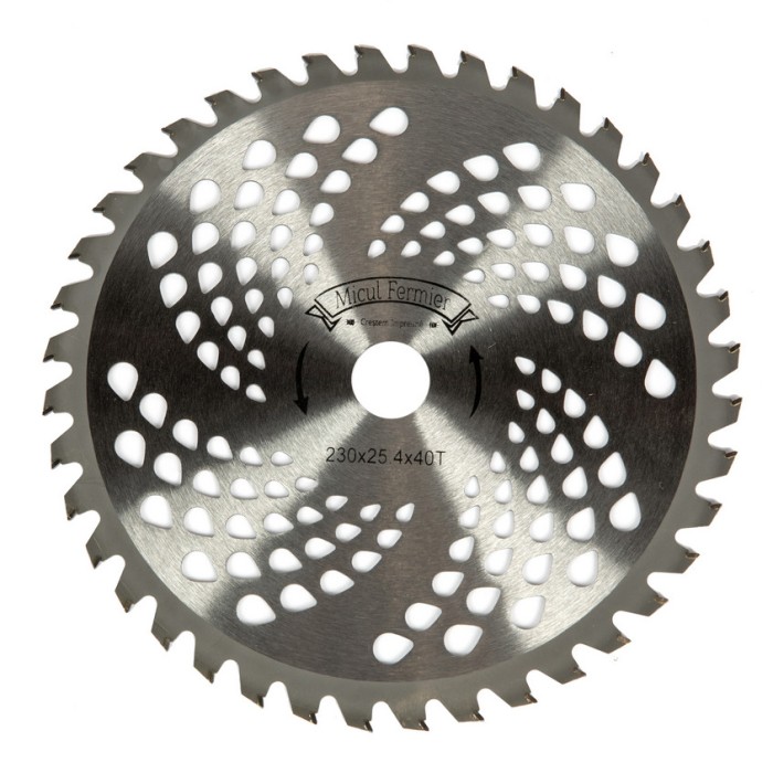 Disc motocositoare, 40 dinti, carbura metalica, 230x25.4x1mm, Micul Fermier, GF-2584