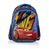 Ghiozdan cu 2 compartimente, Lightning Mcqueen, Cars, Albastru
