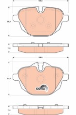 TRW GDB1840 COTEC set placute frana,frana disc