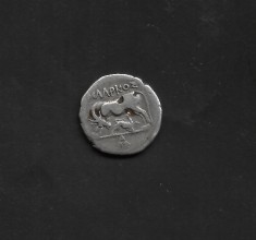Grecia Antica - Originala Antica DRACHMA Argint - ( Dyrrachion - Illyria - Drachm ).