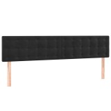 Cumpara ieftin Tablii de pat, negru, 200x5x78/88 cm, catifea