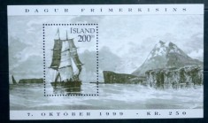 Islanda 1999 vapoare,nave cu panza, BLOC ne?tampilat foto