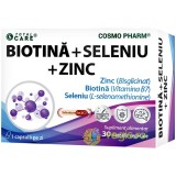 Biotina 1000 mcg, Seleniu si Zinc 30 cps vegetale