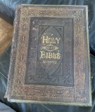 Biblia / Biblie veche Green &amp; Marsh, piele, engleza ,1860 , 6 kg