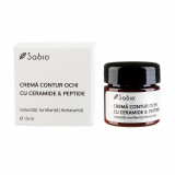 Crema contur ochi cu ceramide si peptide, 15ml, Sabio