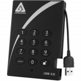 Hard Disk extern Apricorn A25-3PL256-1000, Aegis Padlock, USB 3.0, 1 TB, 2.5&amp;#039;&amp;#039;, negru