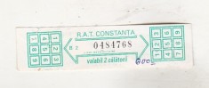 bnk div Romania RAT Constanta - bilet 2 calatorii - linii interioare