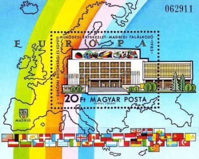 Ungaria 1983 - Conferinta de Colaborare si Securitate a Europei, colita neuzata foto