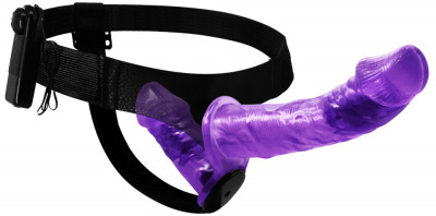 Double Strap-on Vibrator cu Telecomanda Multispeed Mov Mokko Toys foto