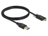Cablu USB A la USB C DELOCK 1m 10Gbps 24AWG 30AWG Negru 83718