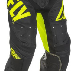 Pantaloni cross/enduro Fly Racing Lite Hi-Vis BLK, negru/fluo, marime 32