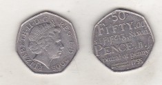 bnk mnd Marea Britanie Anglia 50 pence 2005 - comemorativa
