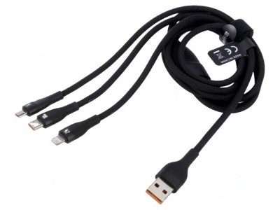Cablu USB negru 1,2m foto