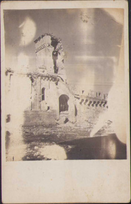 HST P47 Poza militari austro-ungari &amp;icirc;n clădire distrusă Primul Război Mondial foto