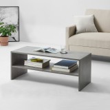 Masuta de cafea Trier 100x40x40 cm cu polita, finisaj beton
