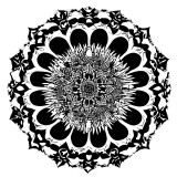 Cumpara ieftin Sticker decorativ Mandala, Negru, 60 cm, 8098ST, Oem
