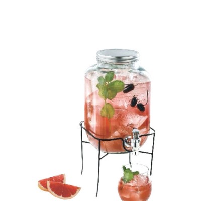 Borcan cu robinet si suport pentru limonada, 4L foto