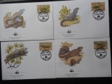 Turks si Caocos-WWF Iguane-set complet FDC