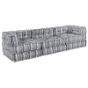 VidaXL Canapea Modulară cu 3 Locuri și Pouffe - Gri Deschis din Țesătură, Se transformă simplu