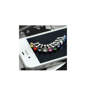 10 bucăți Dop antipraf 3.5mm Diamant iPhone Samsung HTC Sony foto