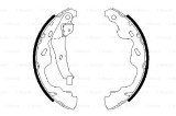 BOSCH 0 986 487 665 Set saboti frana