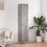 vidaXL Dulap &icirc;nalt, gri sonoma, 34,5x34x180 cm, lemn prelucrat