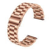 Cumpara ieftin Curea metalica compatibila Fossil Gen 5 Smartwatch, telescoape Quick Release, 22mm, Pink Gold, Very Dream