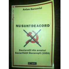Nu sunt de acord- Anton Durcovici