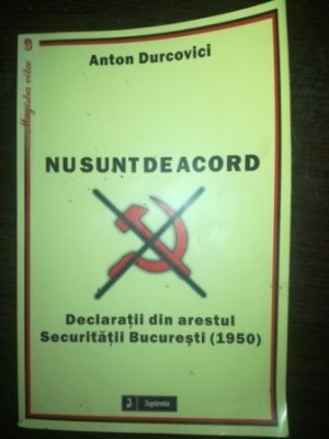 Nu sunt de acord- Anton Durcovici foto