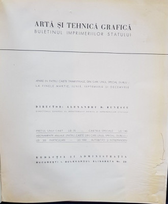 Arta si tehnica grafica, Caietul 8, Iunie-Septembrie 1939 foto