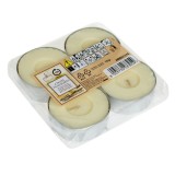 Lumanari tip pastila, Set 4 buc, Ecru, Parfum de Vanilie, &Oslash;5.5x2cm, CMCLASS