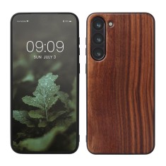 Husa kwmobile pentru Samsung Galaxy S23 Plus, Lemn, Maro, 60295.18