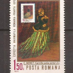 LP 723 Romania -1970 - EXPOZITIA MAXIMAFILA ROMANIA-FRANTA, nestampilat