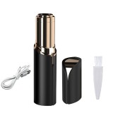 Aparat de ras facial reincarcabil cu led / Trimmer, aparat portabil pentru indepartarea parului facial Flawless Black - Rahel&reg;